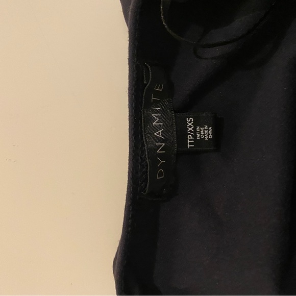 Dynamite high neck backless cross cross strap black bodysuit - Picture 3 of 3